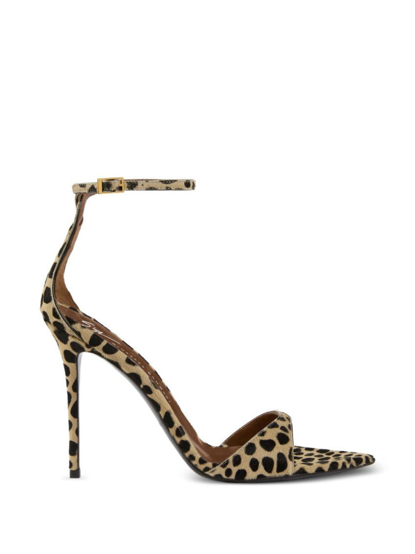 Leopard Print Ankle Strap Heels 1