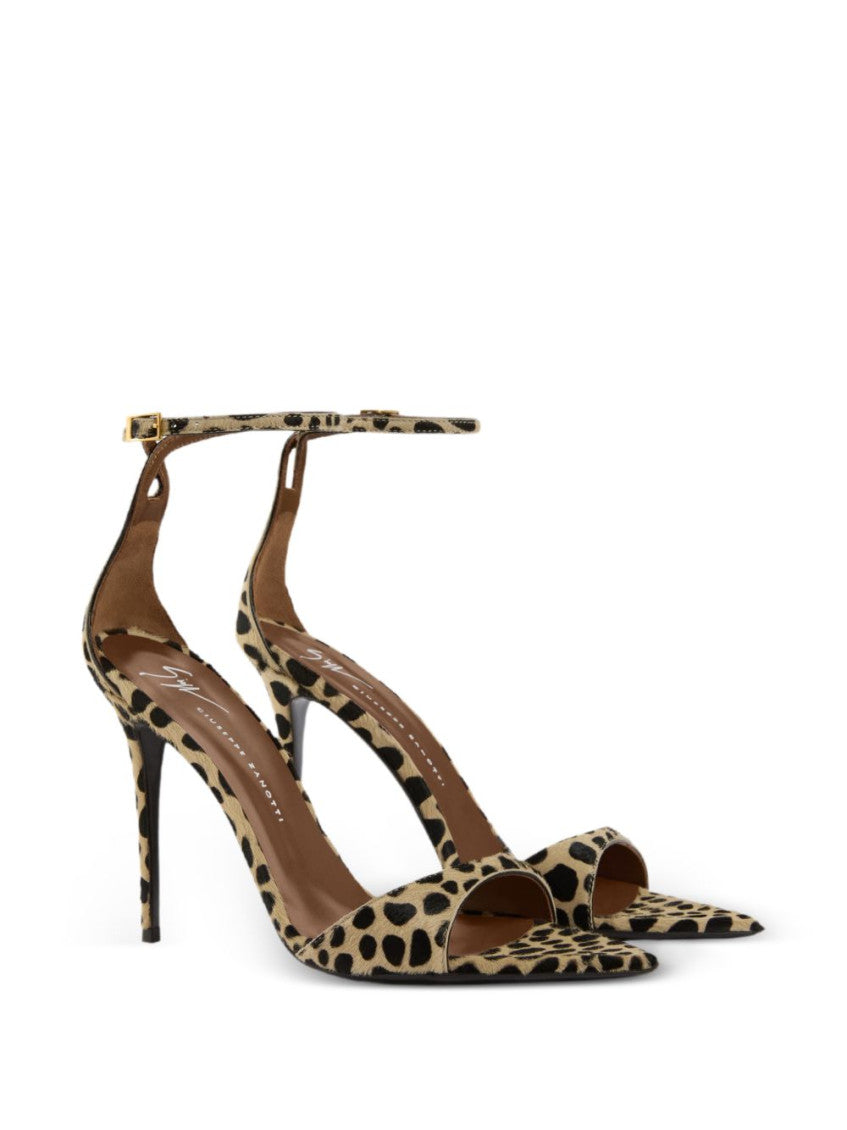 Leopard Print Ankle Strap Heels 2