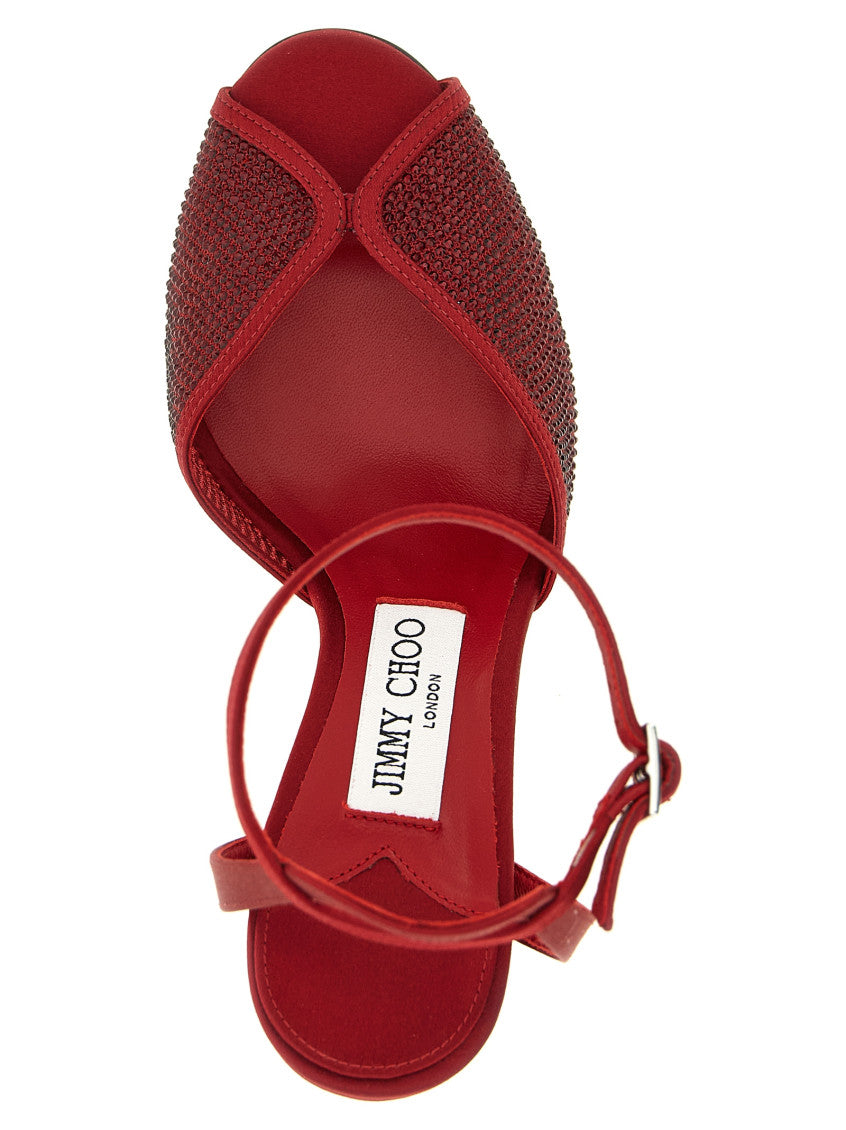 Red Ankle Strap Pumps 4