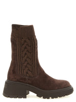 Brown Knitted Tamia Boots 1