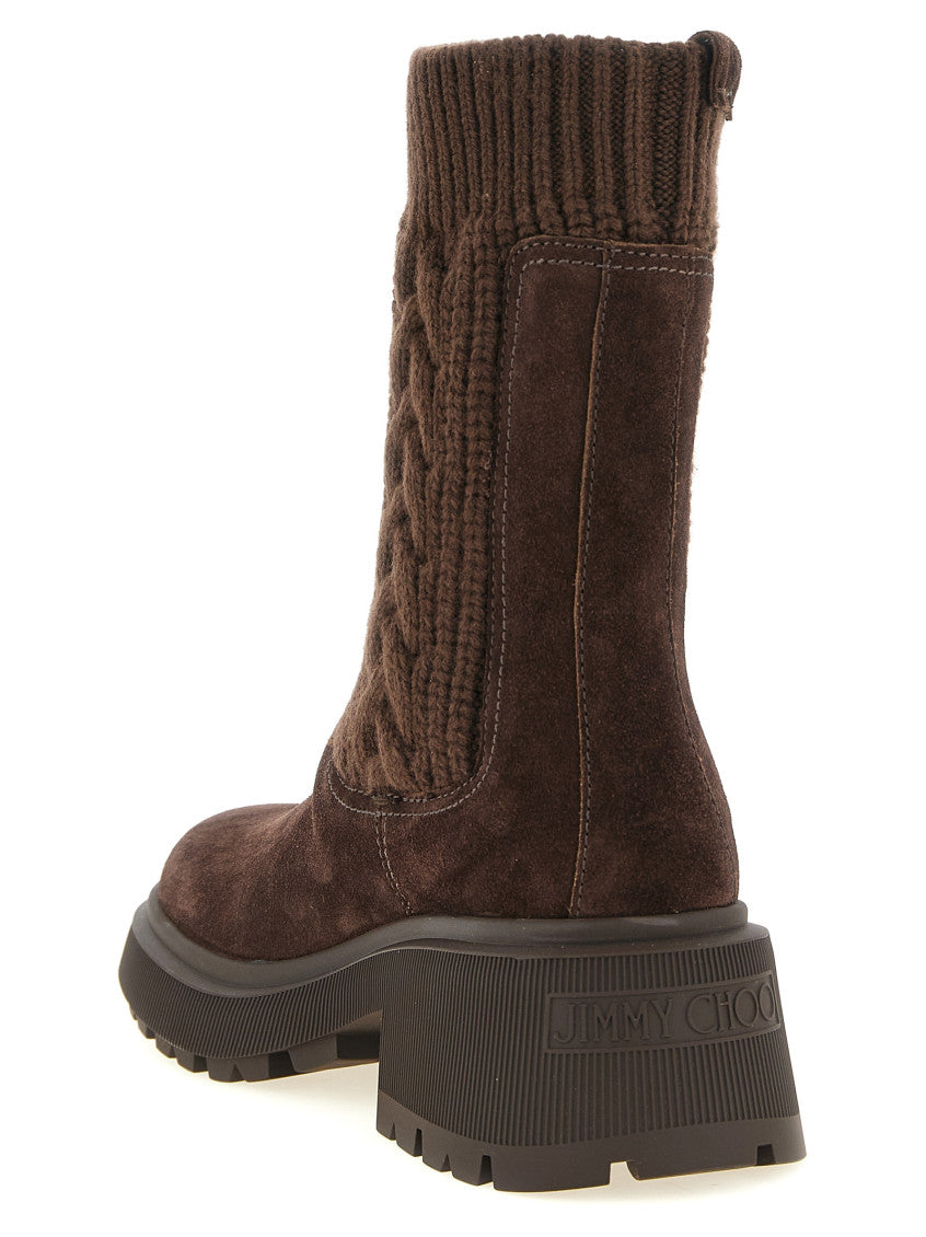 Brown Knitted Tamia Boots 3