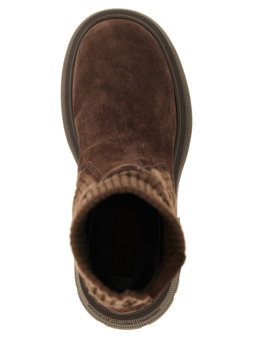 Brown Knitted Tamia Boots 4