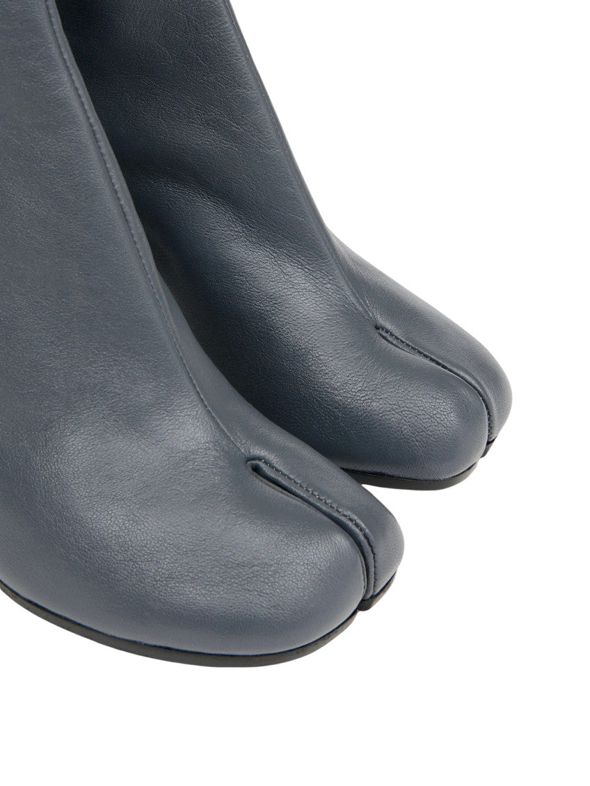 Grey Leather Boots 5