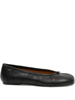 Black Leather Ballet Flats 1