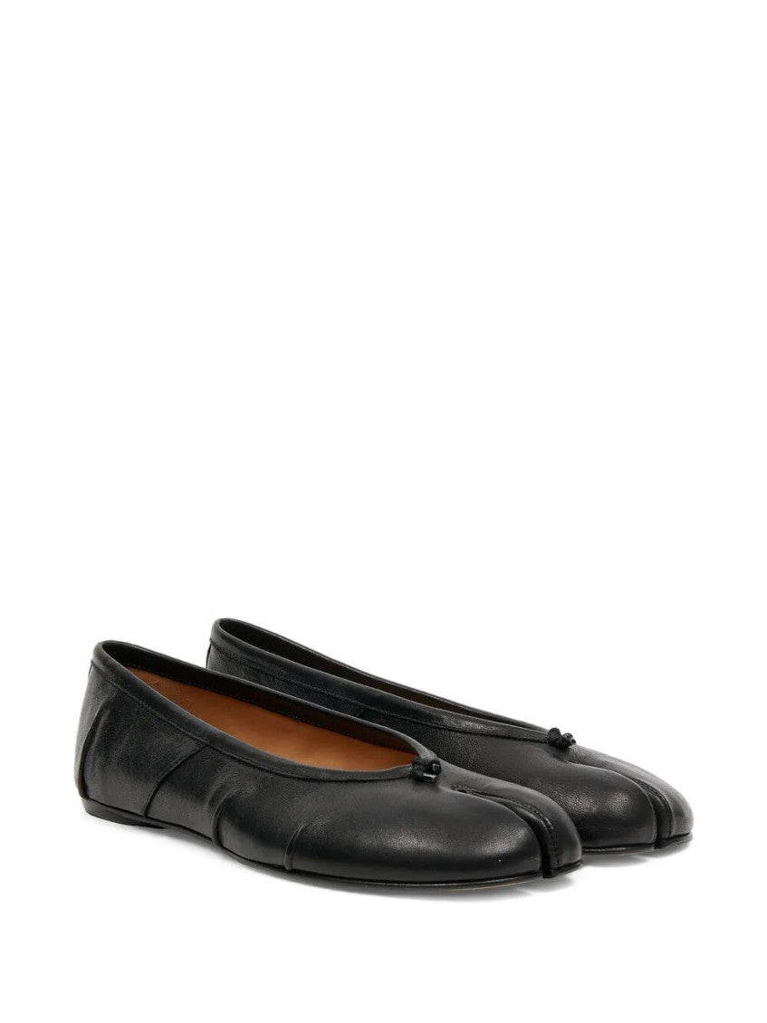 Black Leather Ballet Flats 2