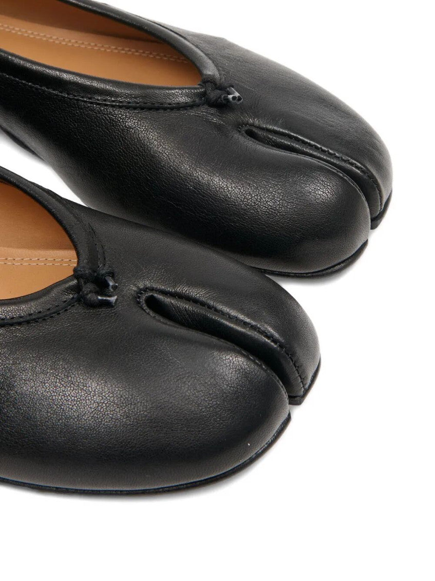 Black Leather Ballet Flats 4