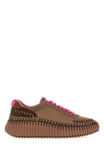 Brown Textured Nama Sneakers 1