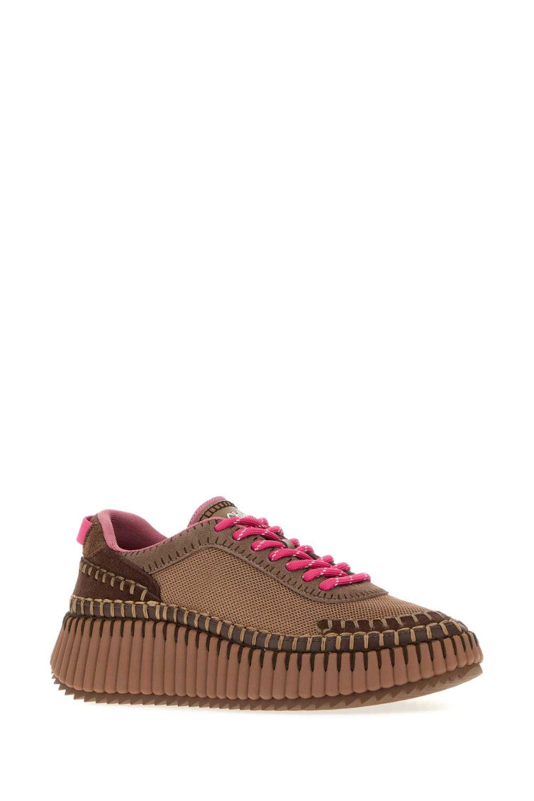 Brown Textured Nama Sneakers 2