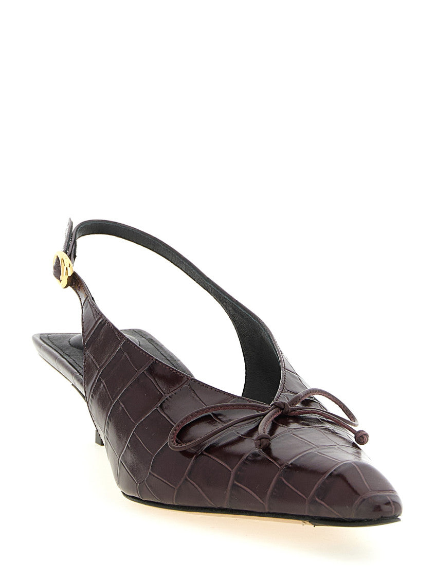 Maroon Bow Pumps 2