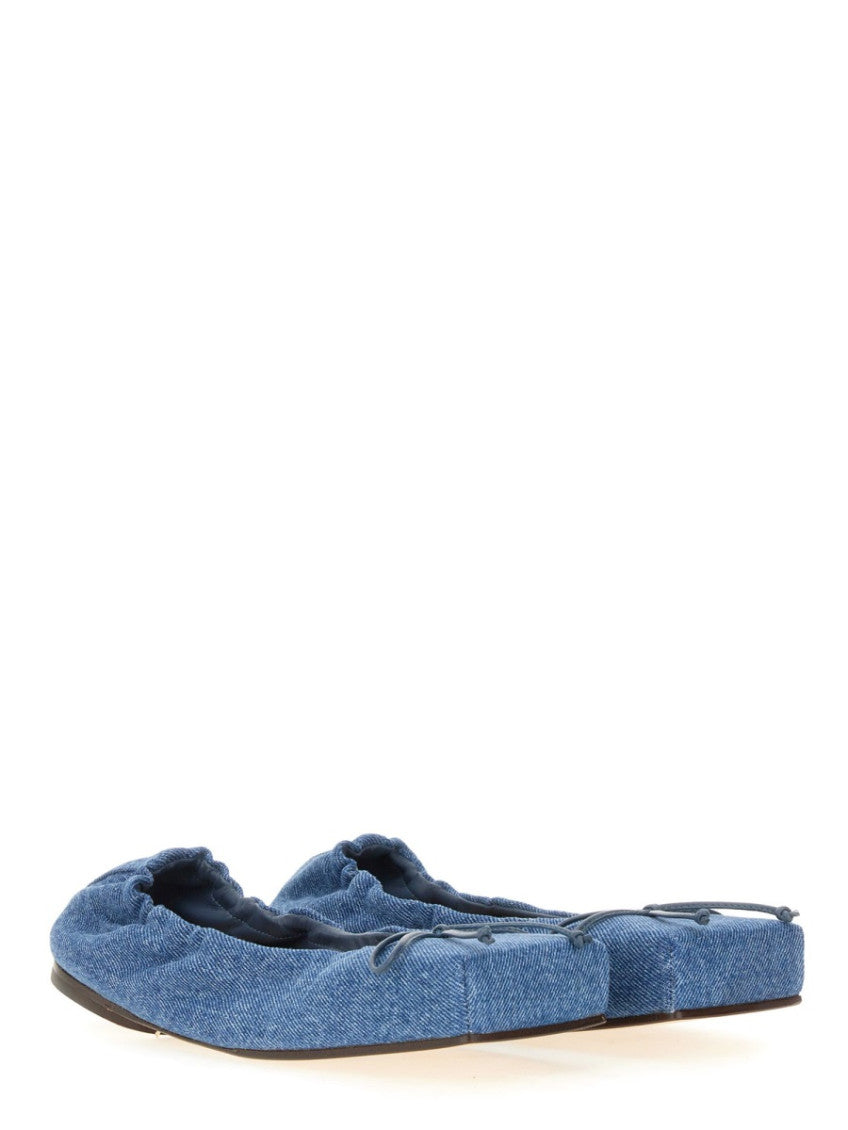 Denim Bow Ballet Flats 2