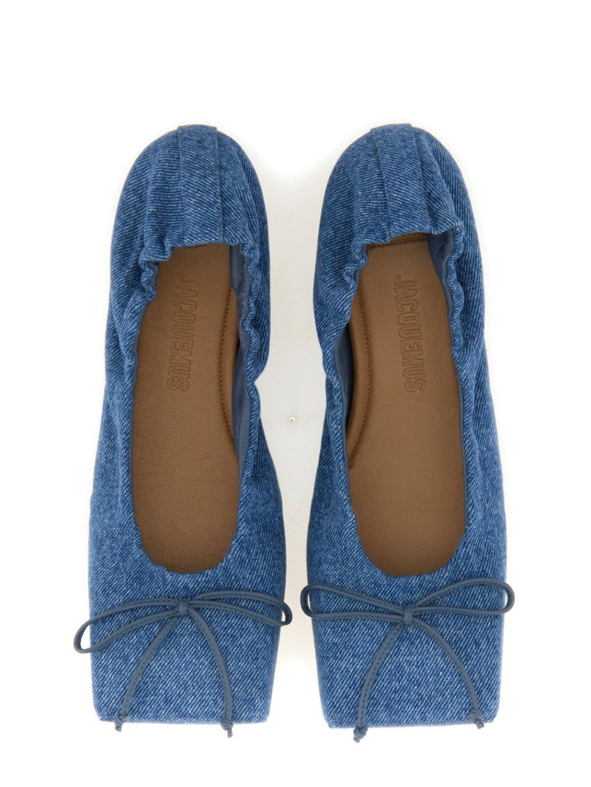 Denim Bow Ballet Flats 3