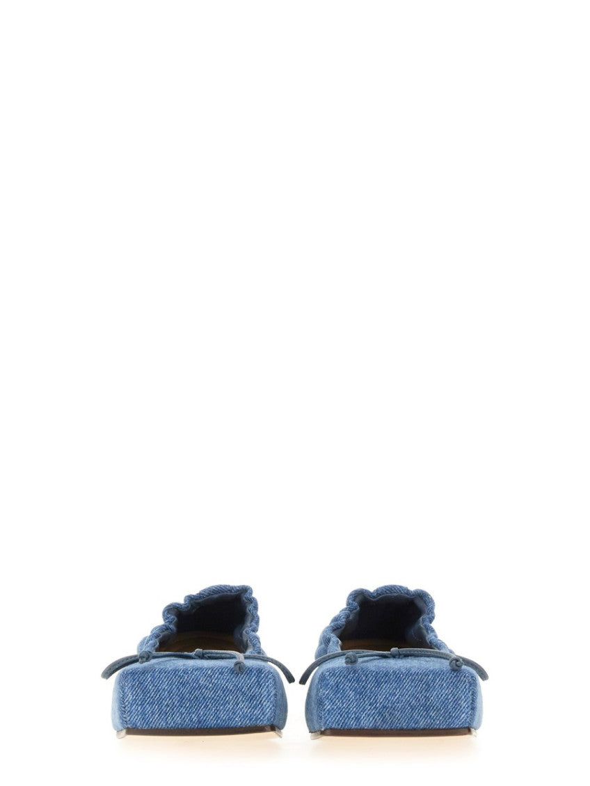 Denim Bow Ballet Flats 5