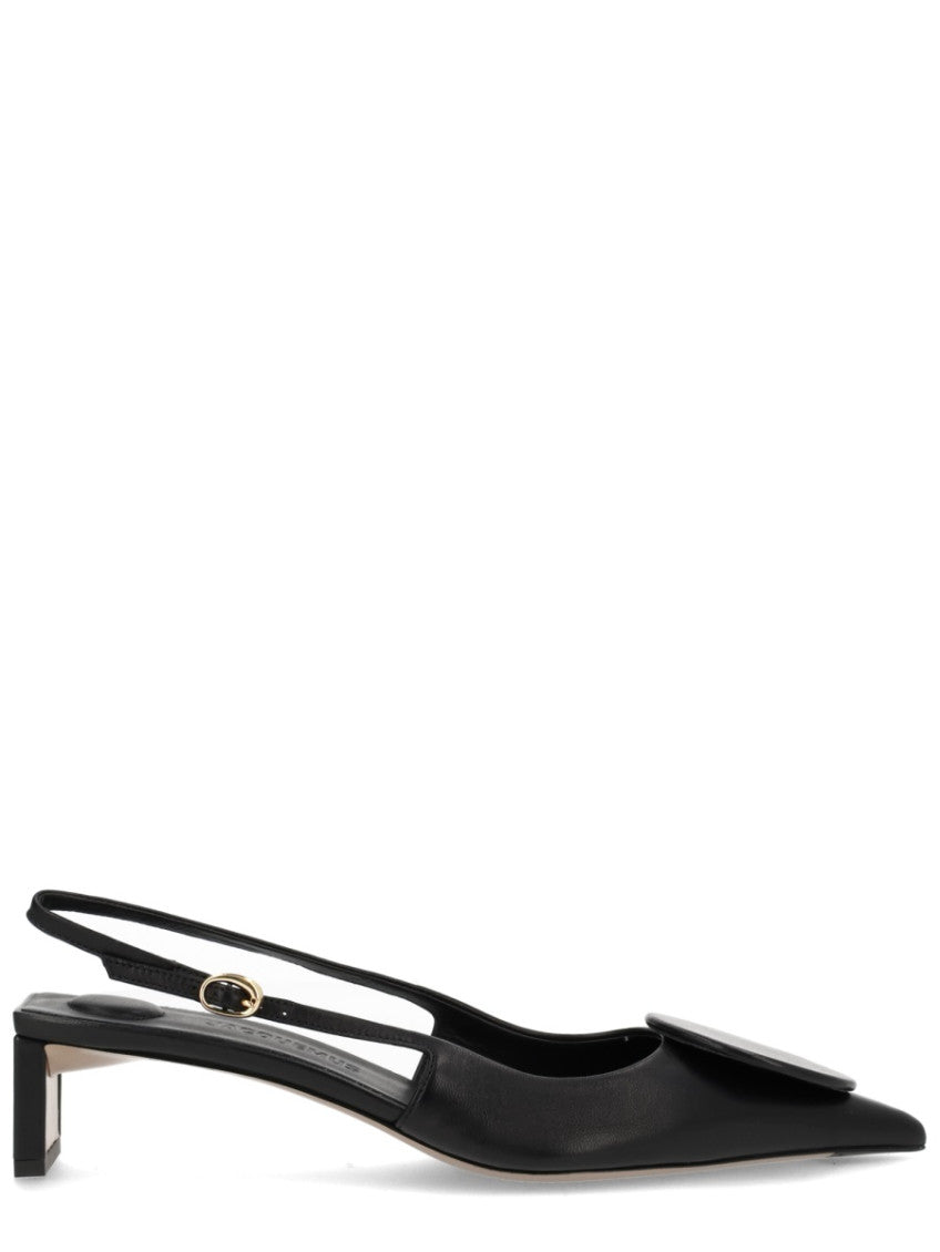 Black Slingback Pumps 1