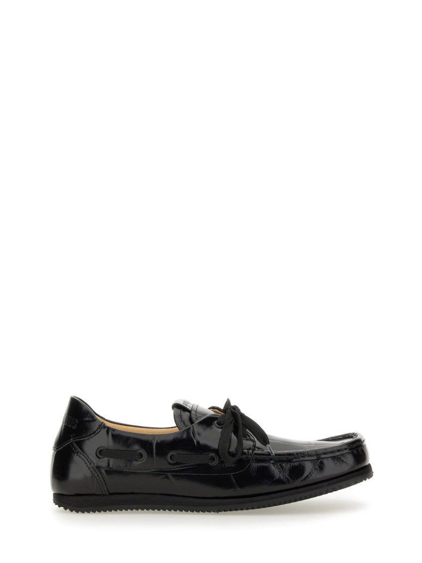 Black Lace Up Loafers 1