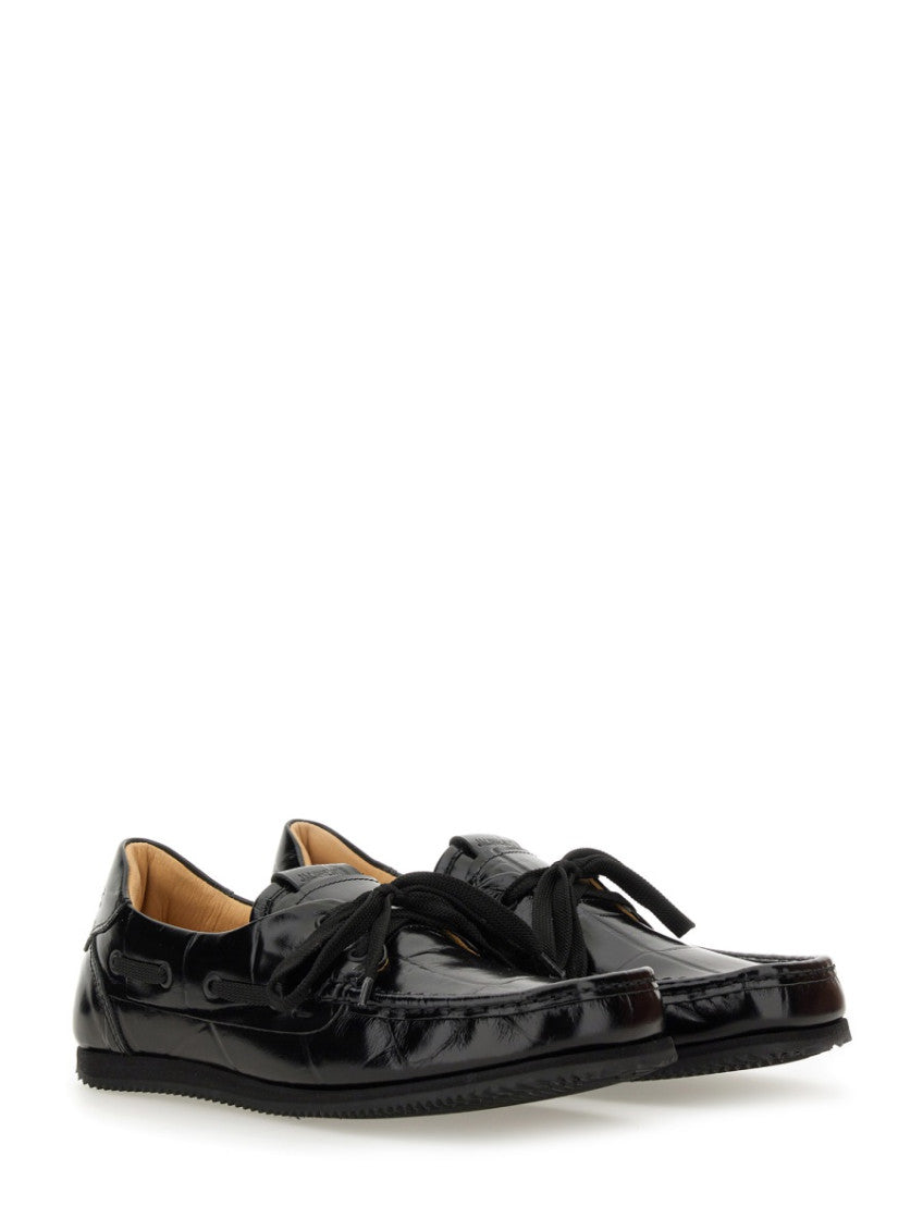 Black Lace Up Loafers 2