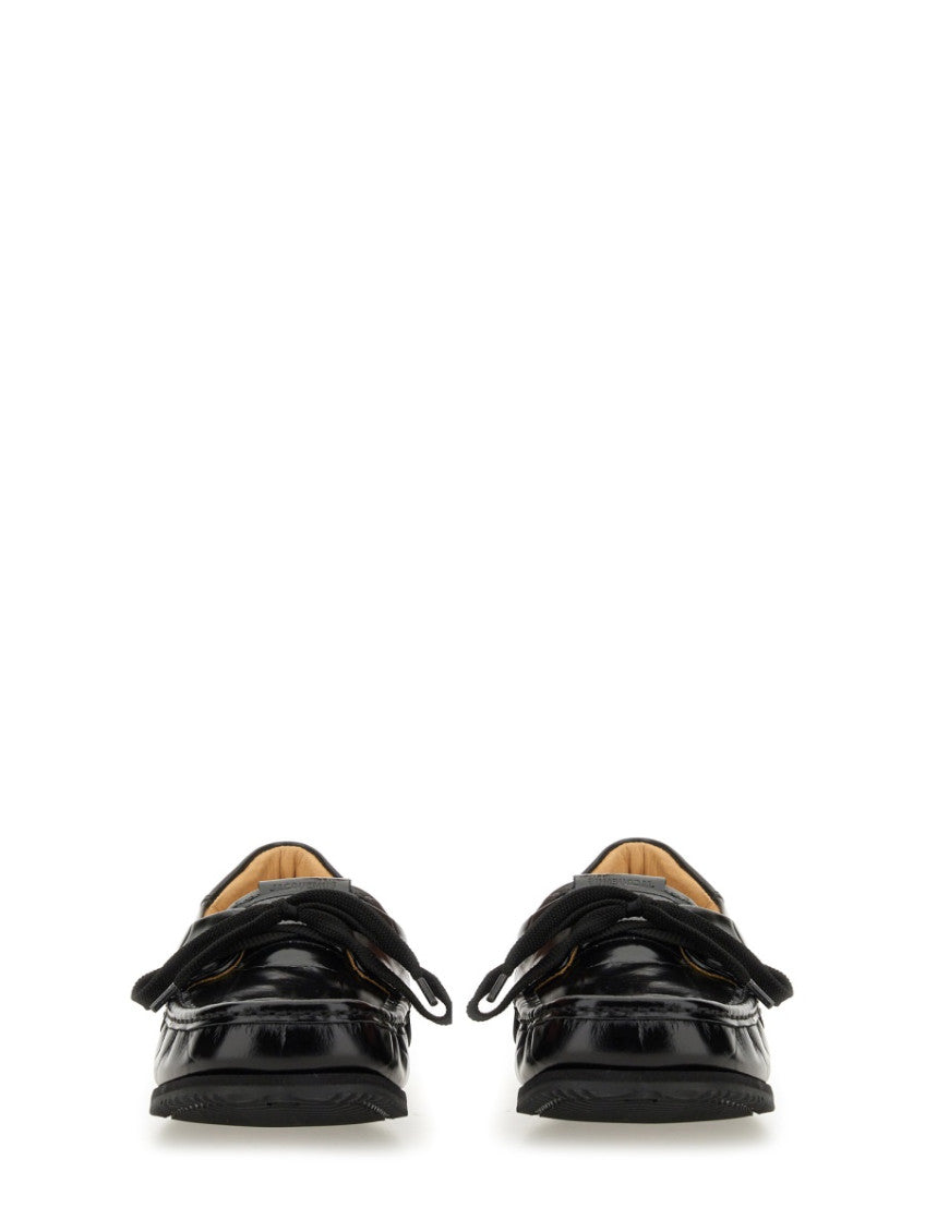 Black Lace Up Loafers 5
