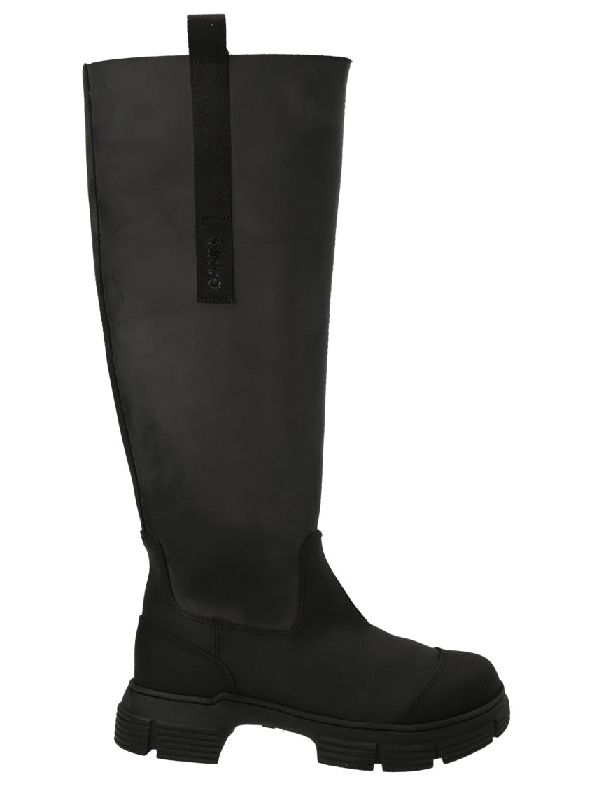 Black Slip On Boots 1