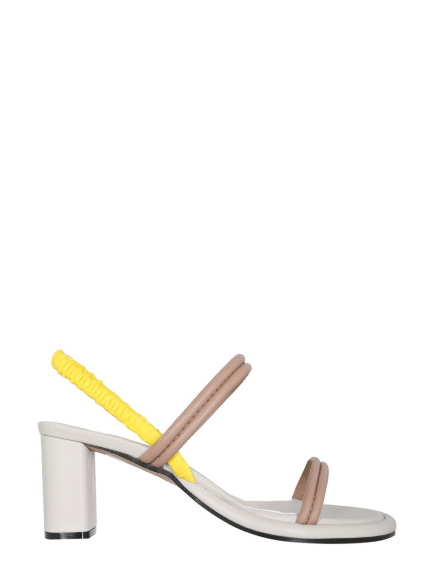 Beige Color Block Heels 1