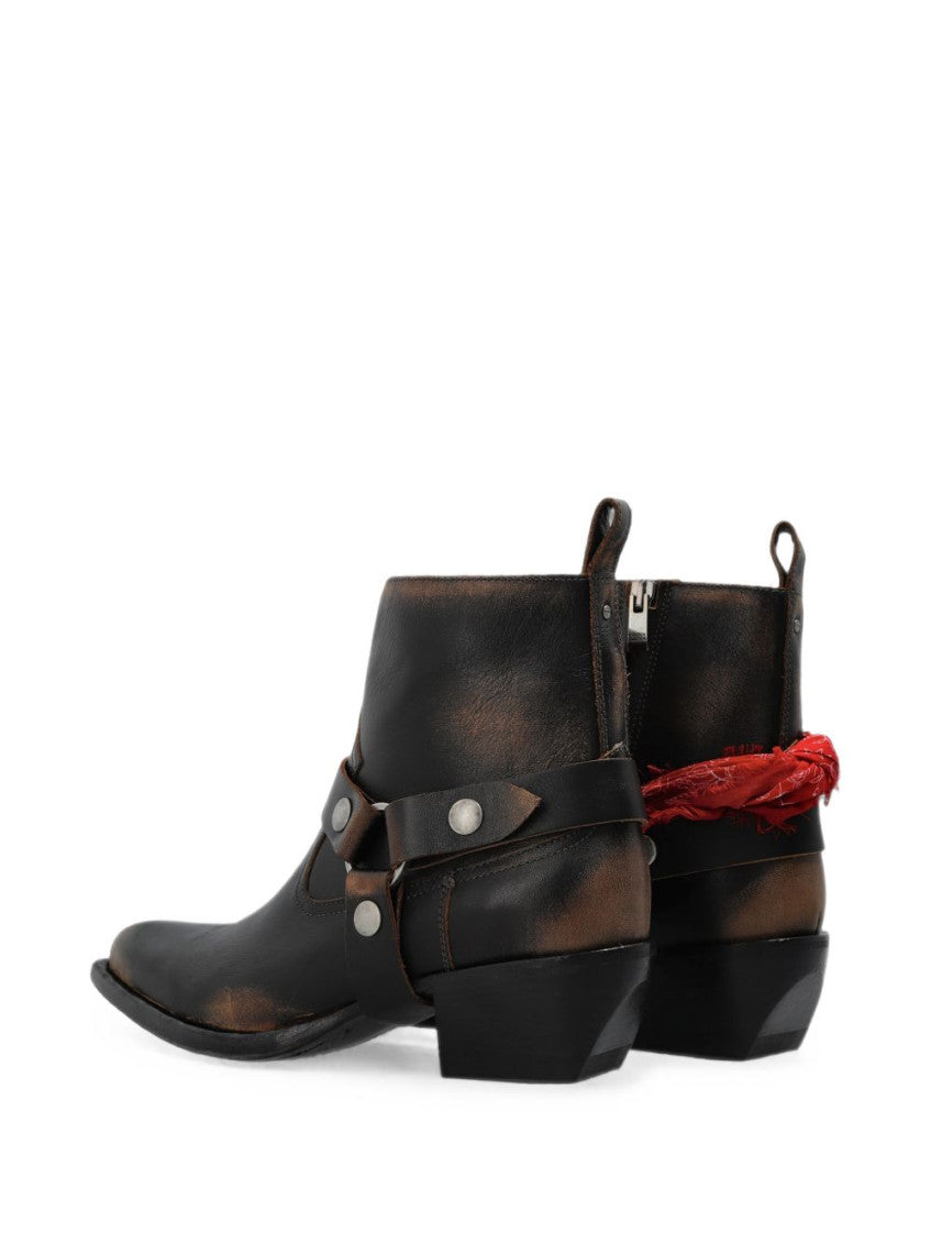 Black Debbie leather boots 3