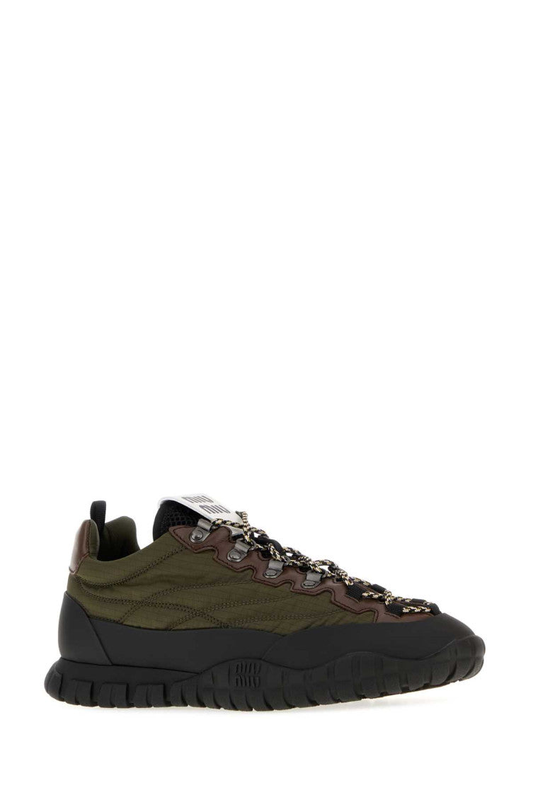 Green Lace-Up Sneakers 2