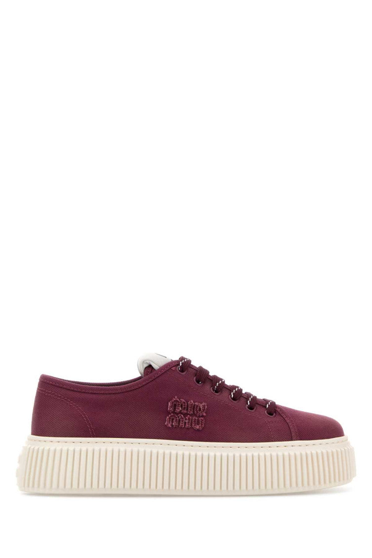 Maroon Logo Sneakers 1
