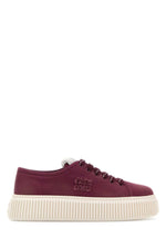 Maroon Logo Sneakers 1