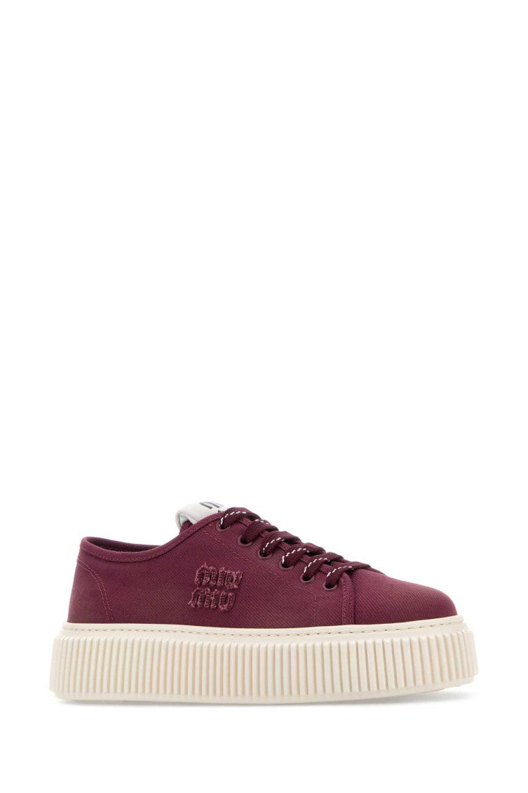 Maroon Logo Sneakers 2