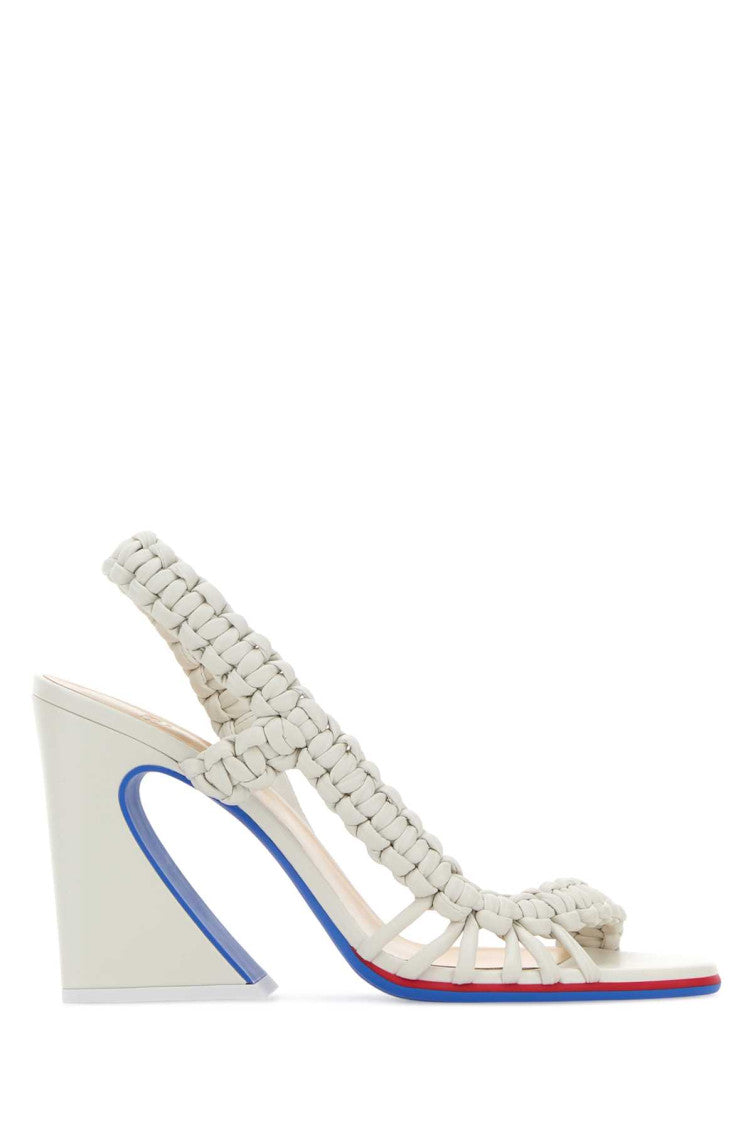 White Braided  Heels 1