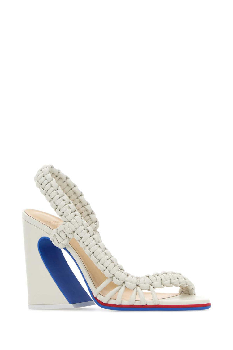 White Braided  Heels 2