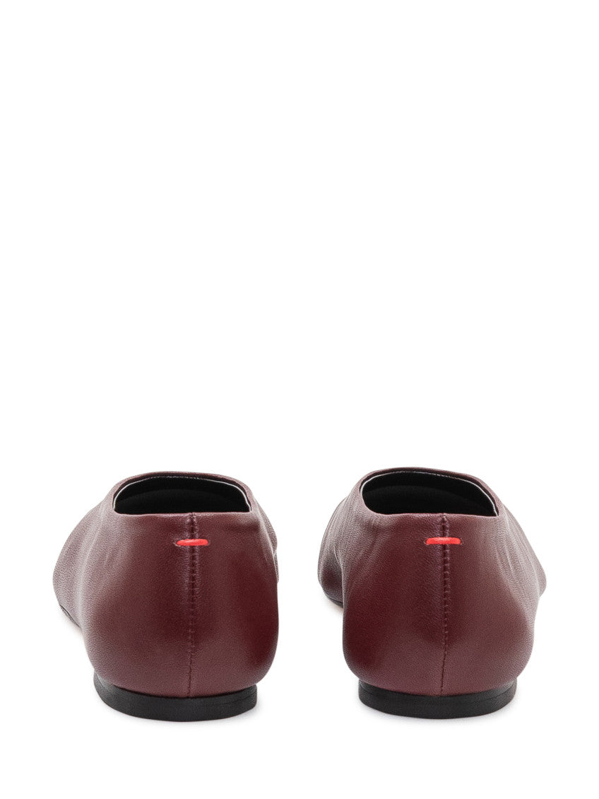 Red Slip On Ballet Flats 3