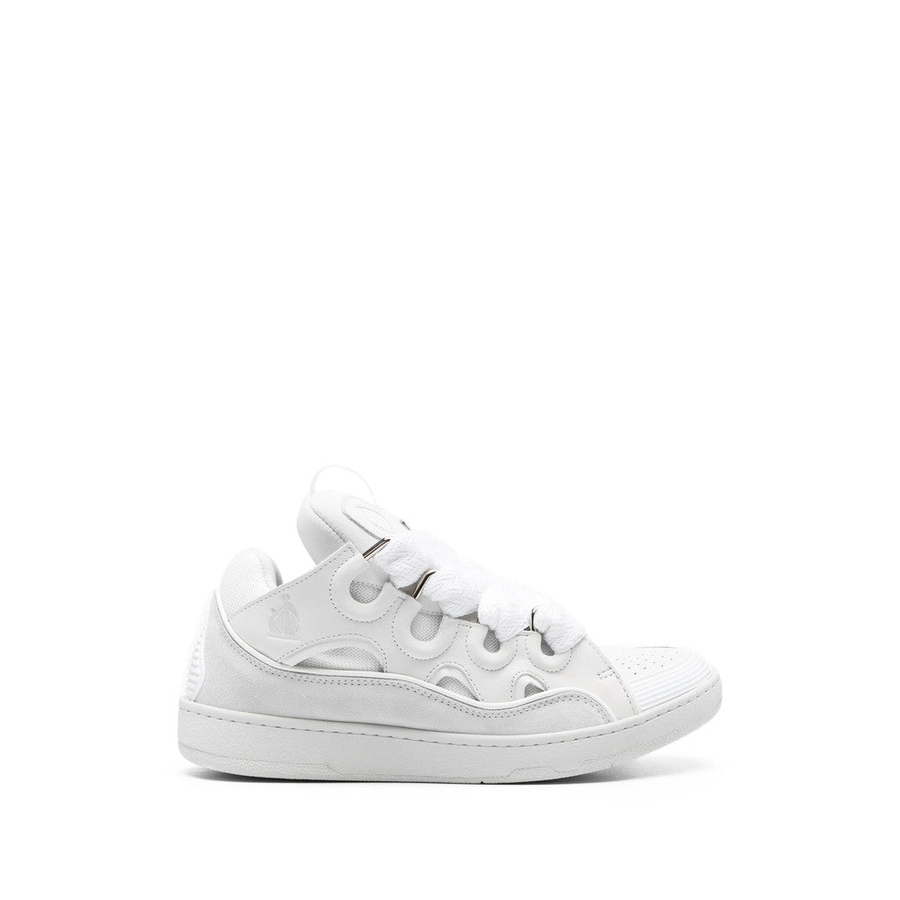 White Logo Drag Sneakers 1