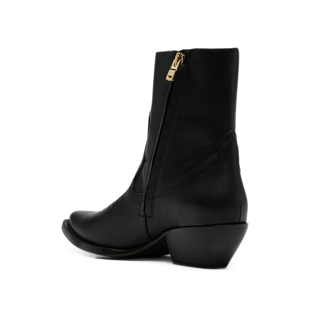Black Embroidered Western Boots 3