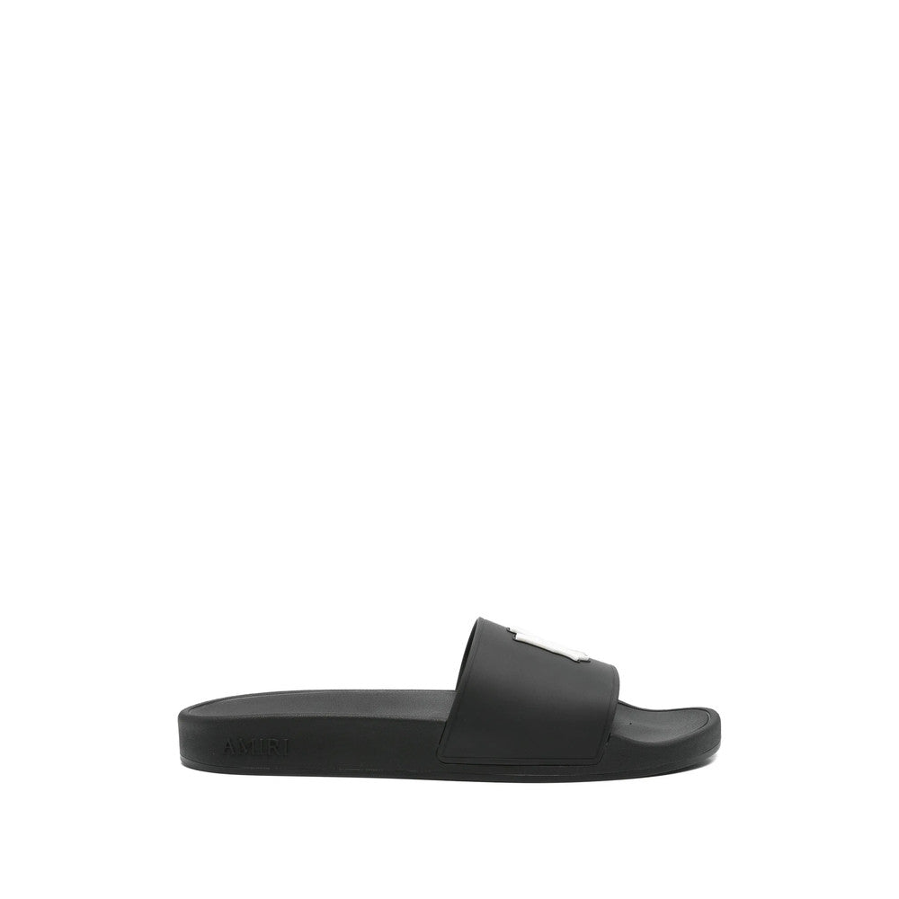 Black Slip On Slides 1