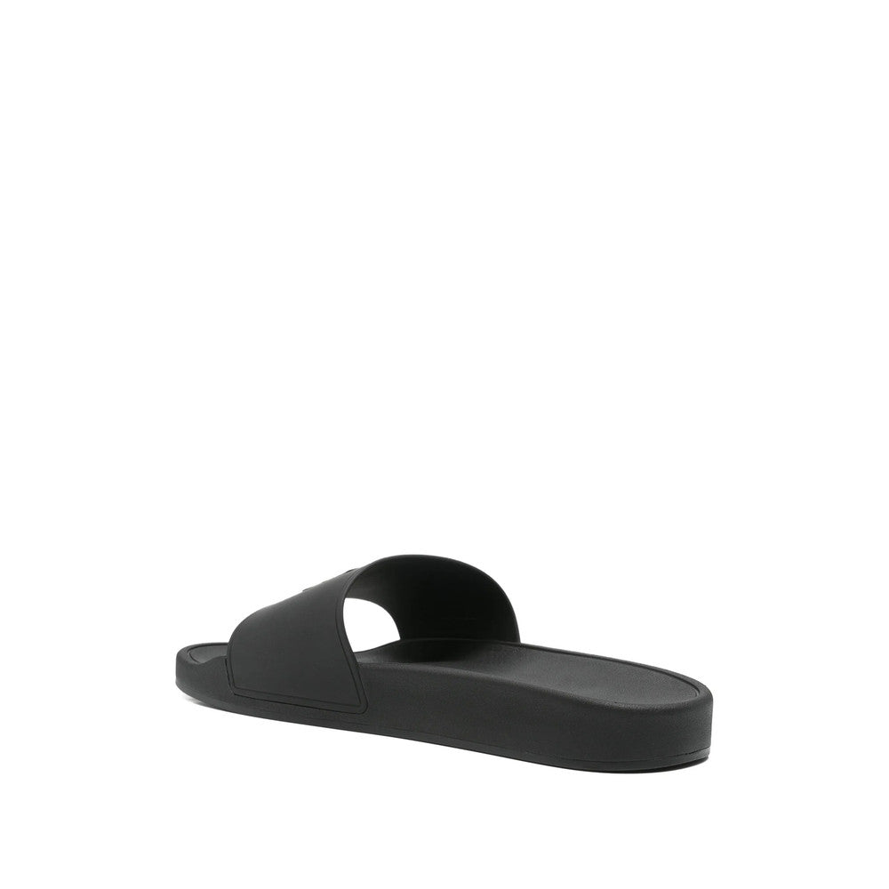 Black Slip On Slides 2
