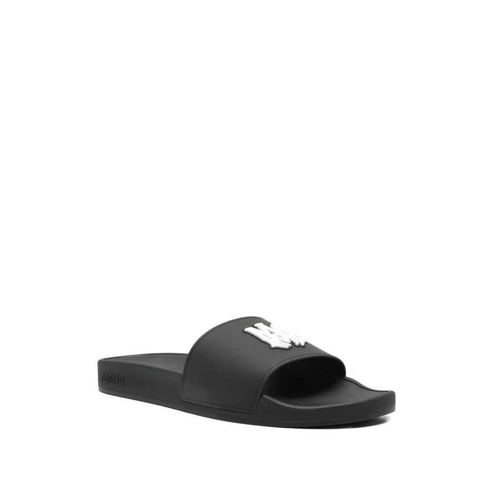 Black Slip On Slides 3