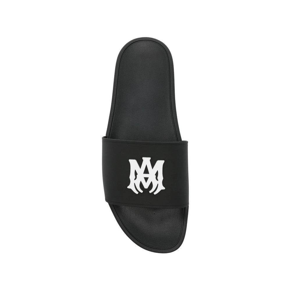 Black Slip On Slides 4