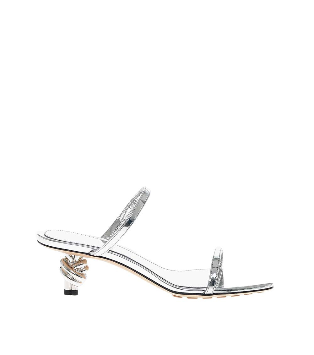 Silver Slip On Heels 1