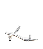 Silver Slip On Heels 1