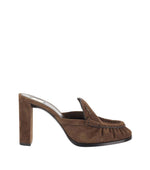 Brown Suede Mules 1