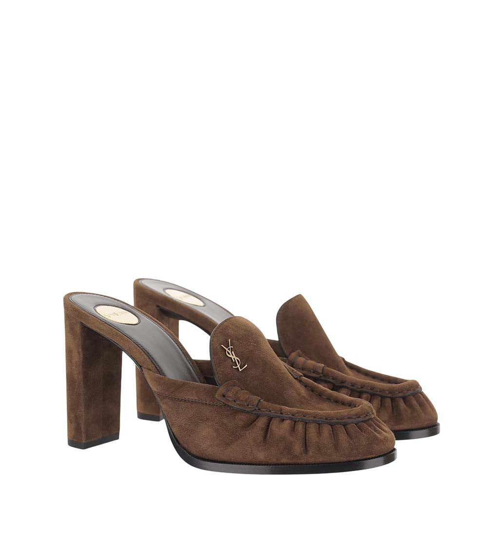 Brown Suede Mules 2