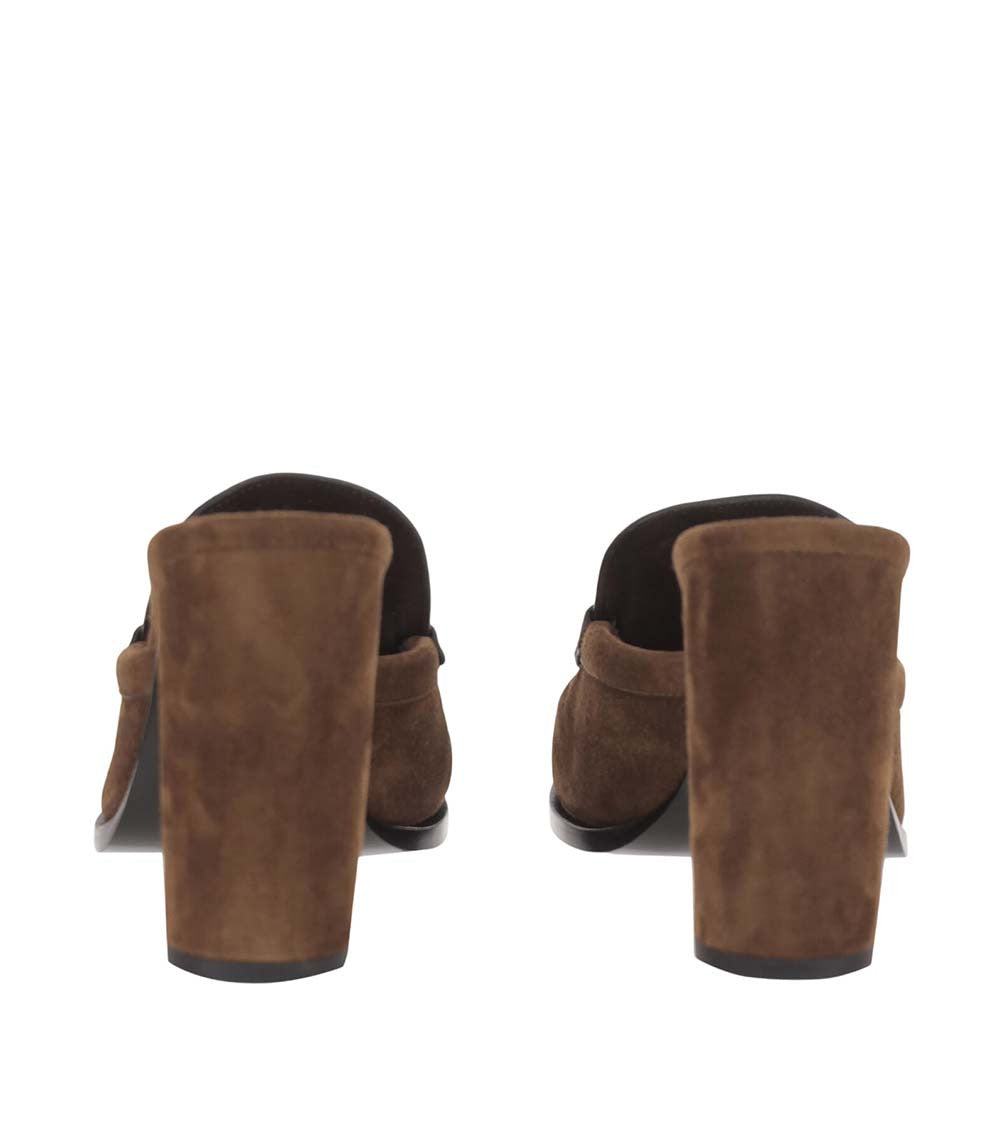Brown Suede Mules 3