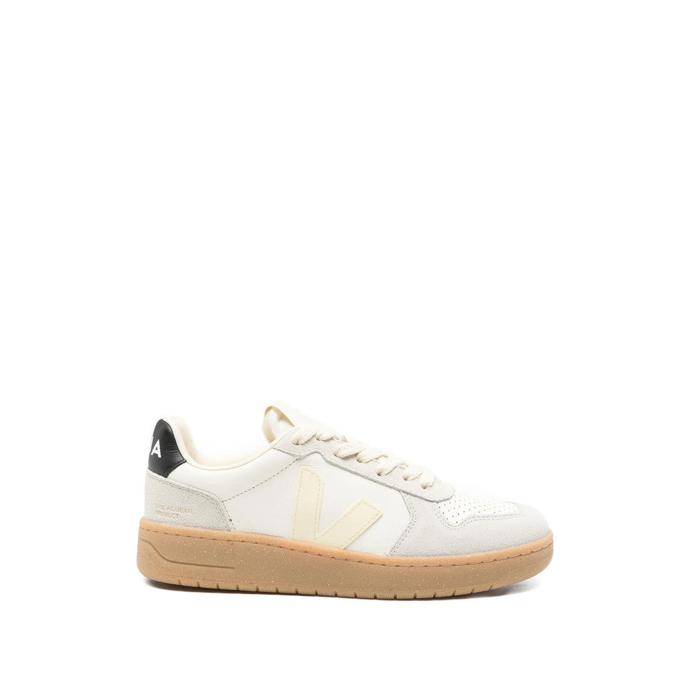 White Color Block Sneakers 1