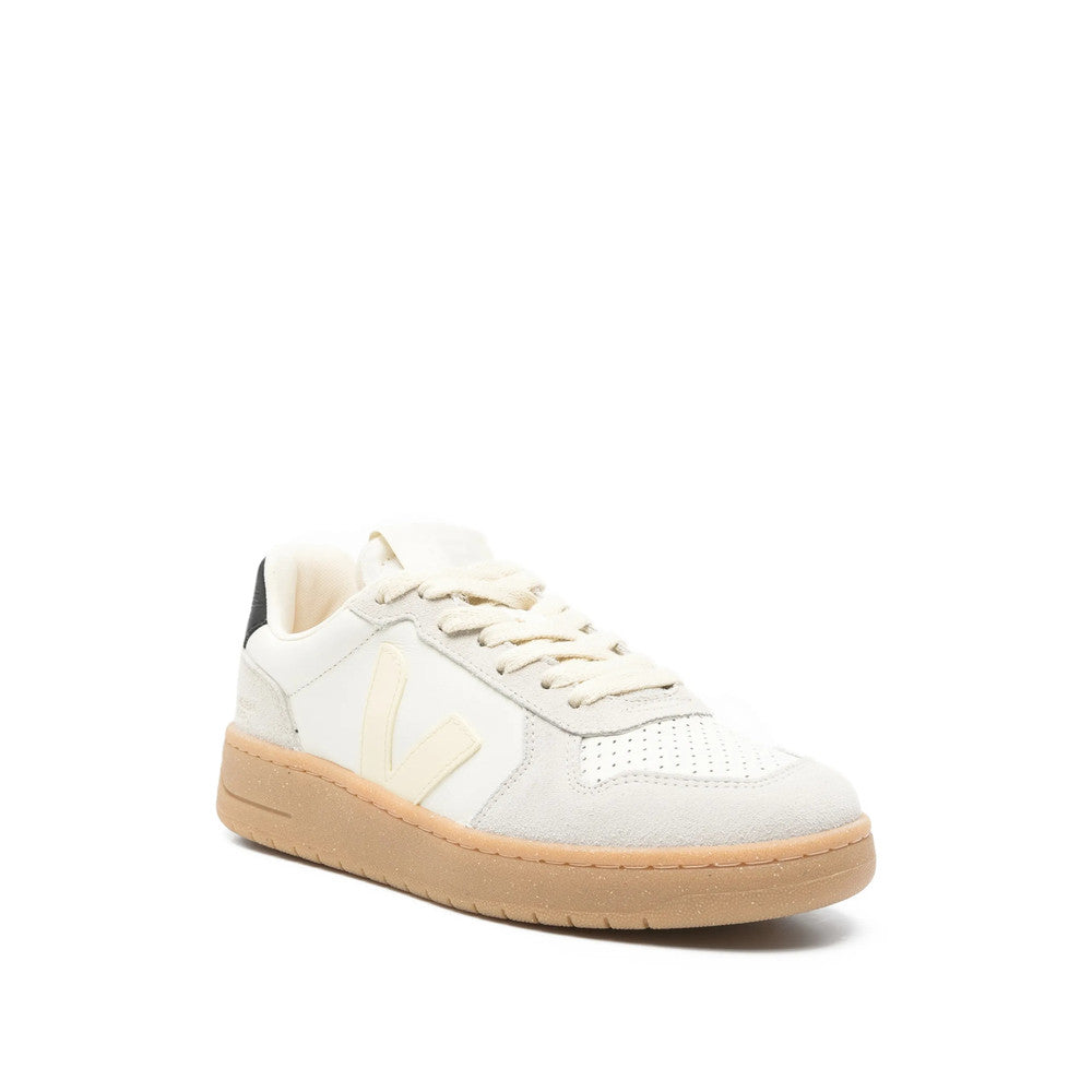 White Color Block Sneakers 2