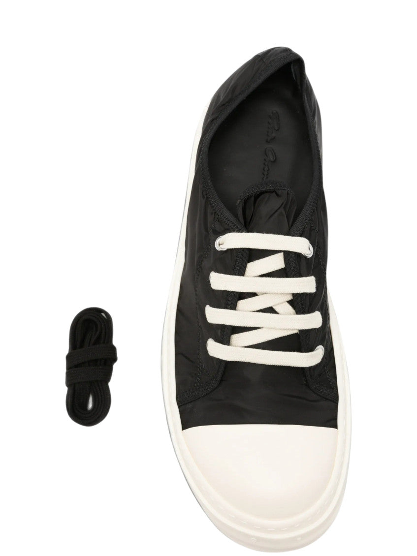 Black Lace Up Low-top Sneakers 4
