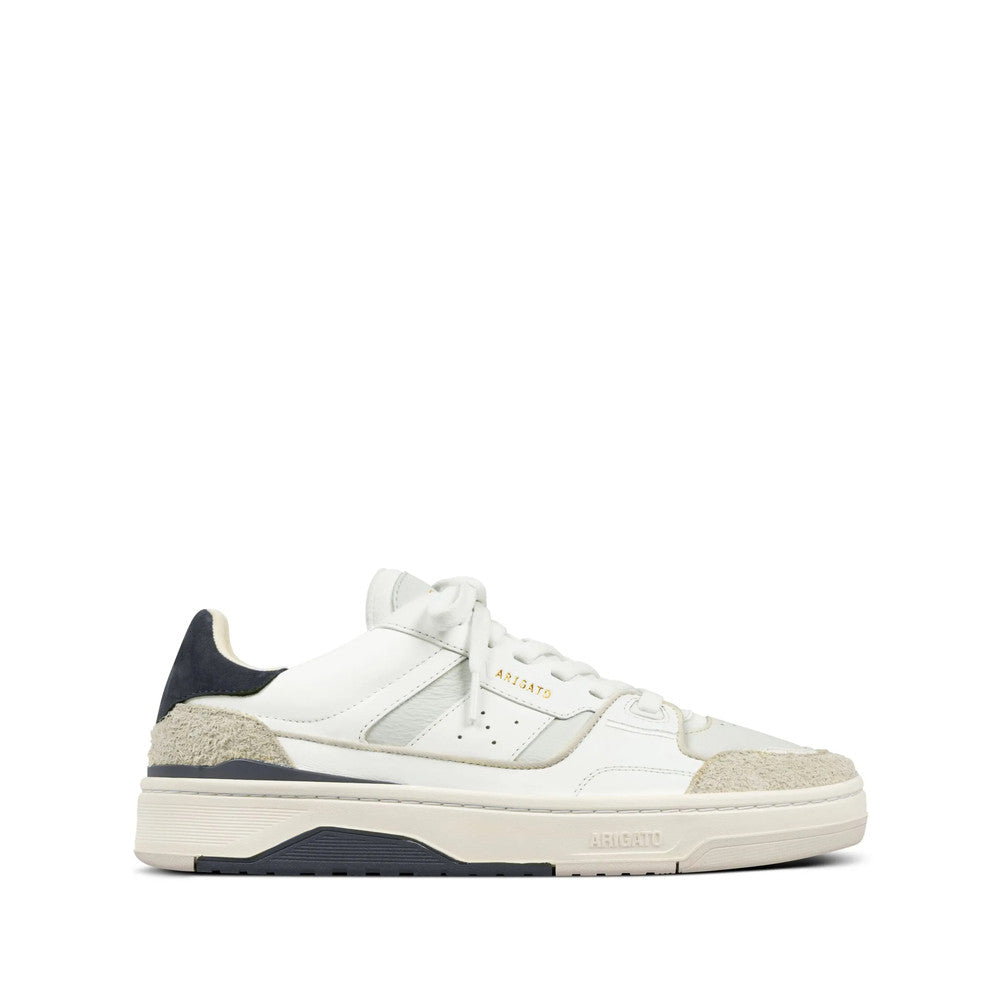 White Color Block Clay Sneakers 1