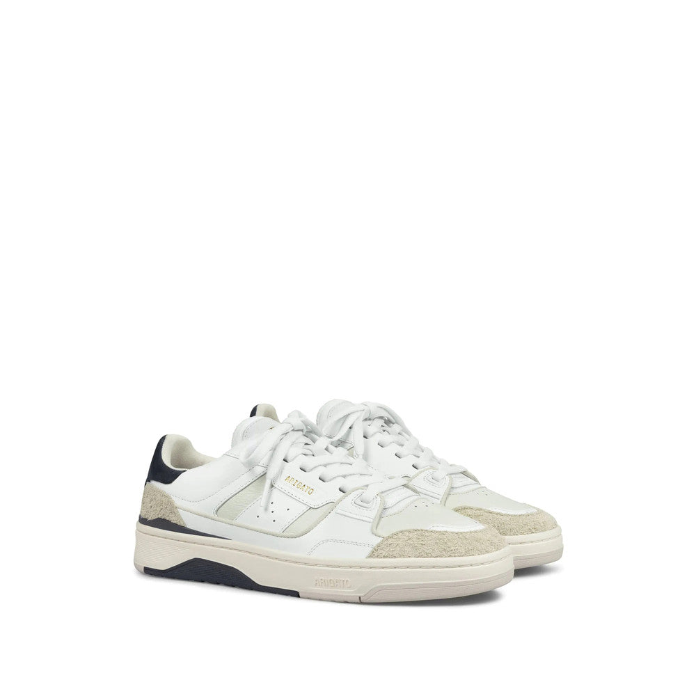 White Color Block Clay Sneakers 2