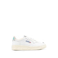 White Perforated Medalist Sneakers 1