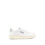 White Perforated Medalist Sneakers 1