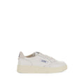 Off White Perforated Low-Top Sneakers 1