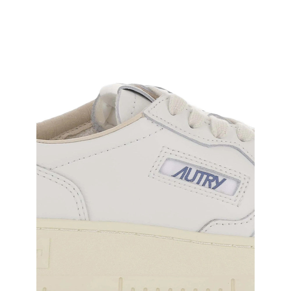 Off White Perforated Low-Top Sneakers 4